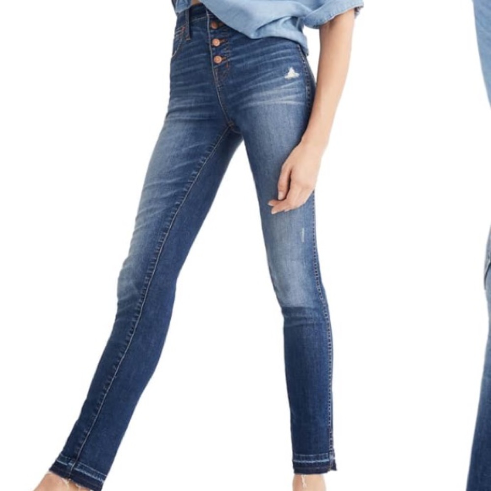 Madewell 10-Inch High-Rise Button-Fly Skinny Jeans